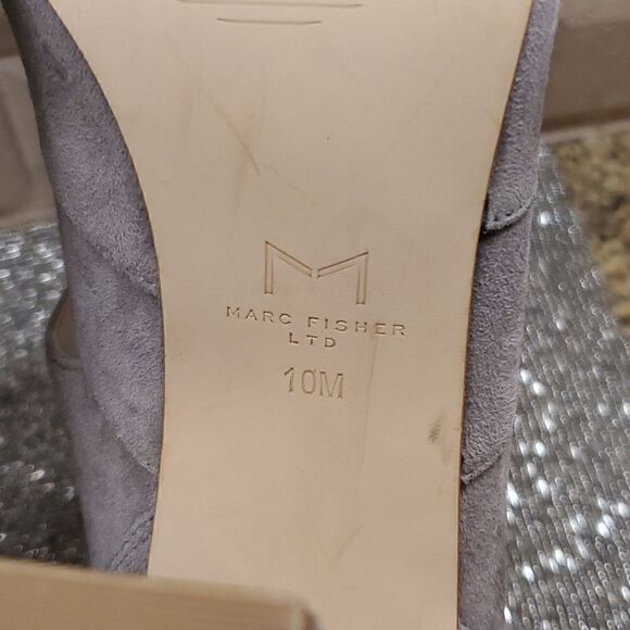 MARC FISHER Suede Caged Sandals - Size 10 - Picture 8 of 8